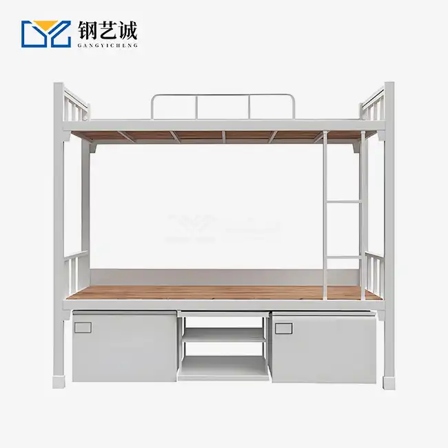 Military bunk bed with drawers